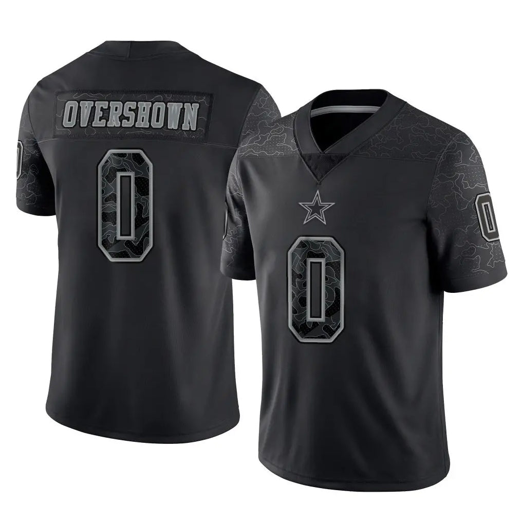 D.Cowboys #0 DeMarvion Overshown Player Black Limited Reflective Home Game Ldoa Stitched Jerseys