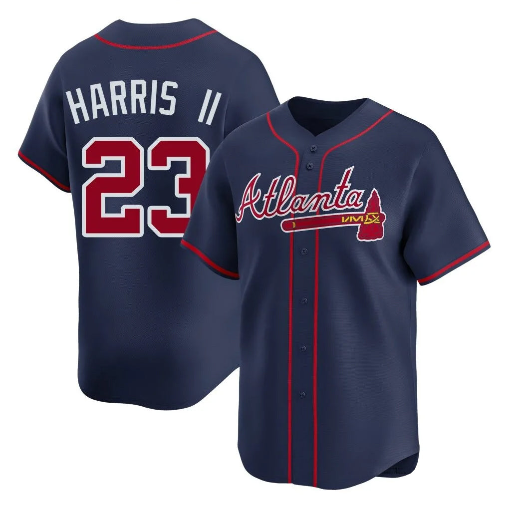 A.Braves #23 Michael Harris II Player Navy Limited Home Game Ldoa Stitched Jerseys