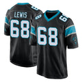 C.Panthers #68 Damien Lewis Player Black Home Game Ldoa Stitched Jerseys