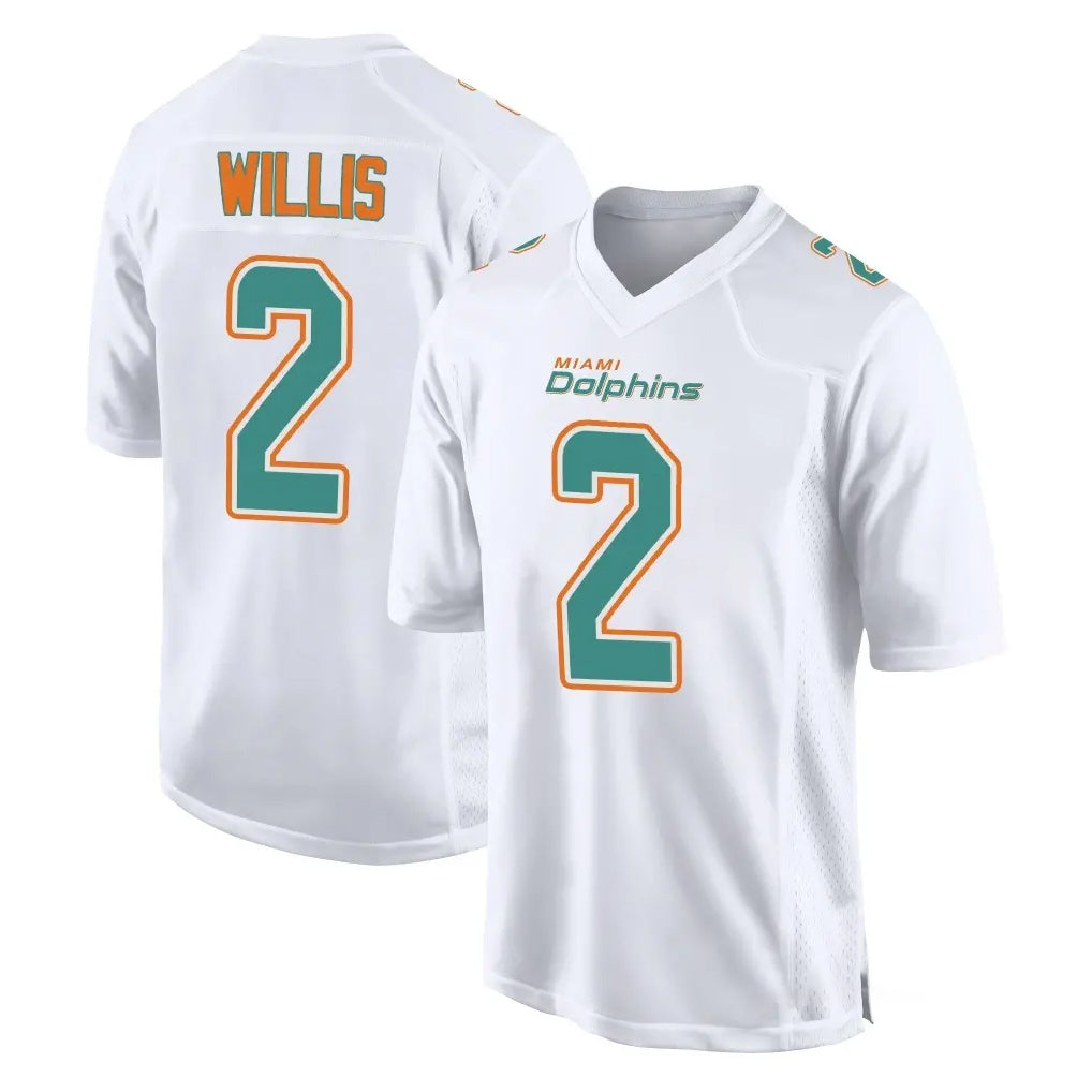 M.Dolphins #2 Malik Willis Player White Fashion Home Game Ldoa Stitched Jerseys