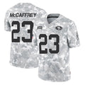 SF.49ers #23 Christian McCaffrey Player Arctic Camo Limited Salute To Service Home Game Ldoa Stitched Jerseys
