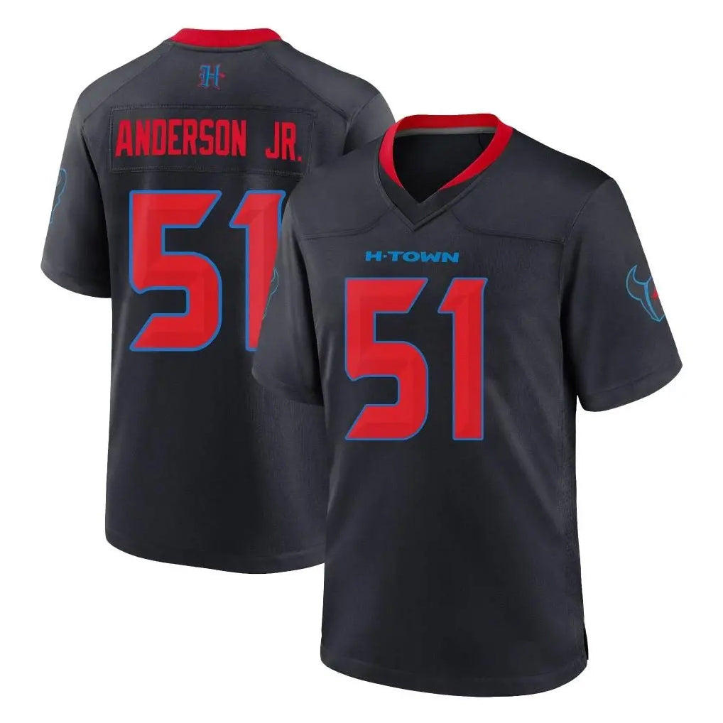 H.Texans #51 Will Anderson Jr. Player Navy 2nd Alternate Home Game Ldoa Stitched Jerseys
