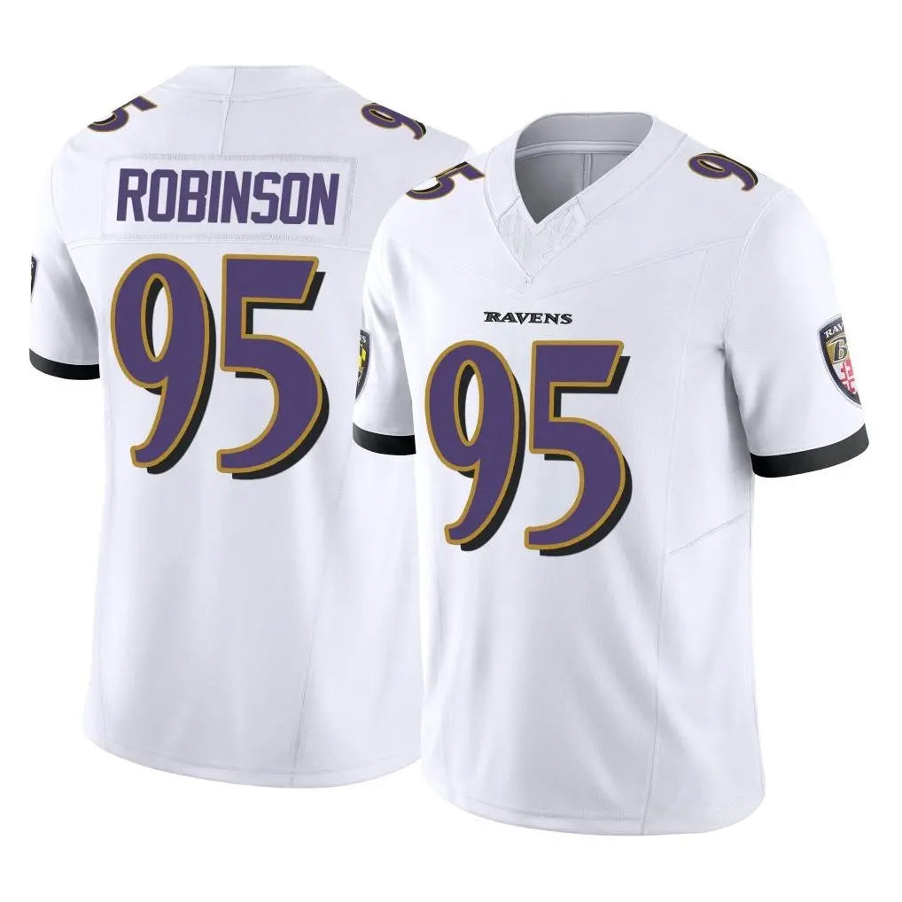 B.Ravens #95 Tavius Robinson Player White Vapor F.U.S.E. Limited Home Game Ldoa Stitched Jerseys