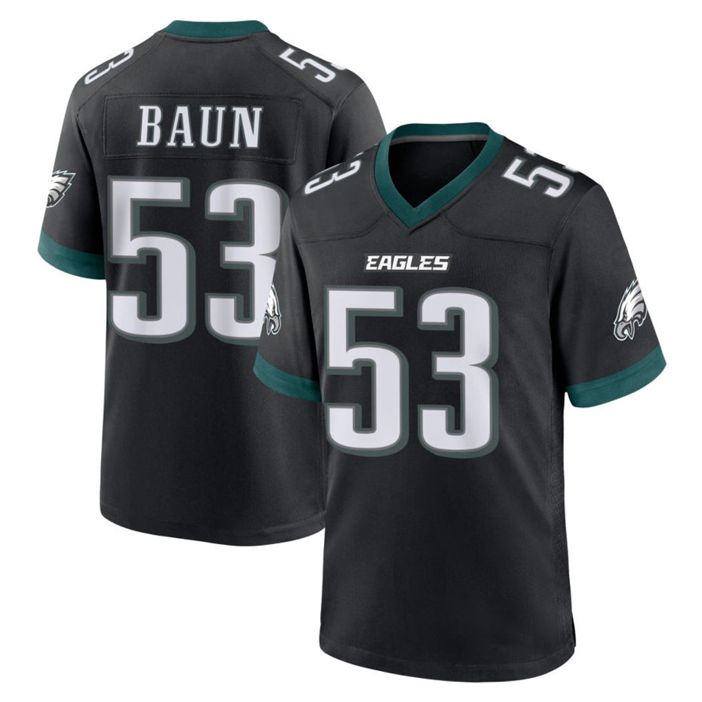 P.Eagles #53 Zack Baun Player Black Game Home Ldoa Stitched Jerseys