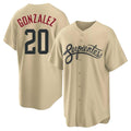 A.Diamondbacks #20 Luis Gonzalez Player Tan City Connect Home Game Ldoa Stitched Jerseys
