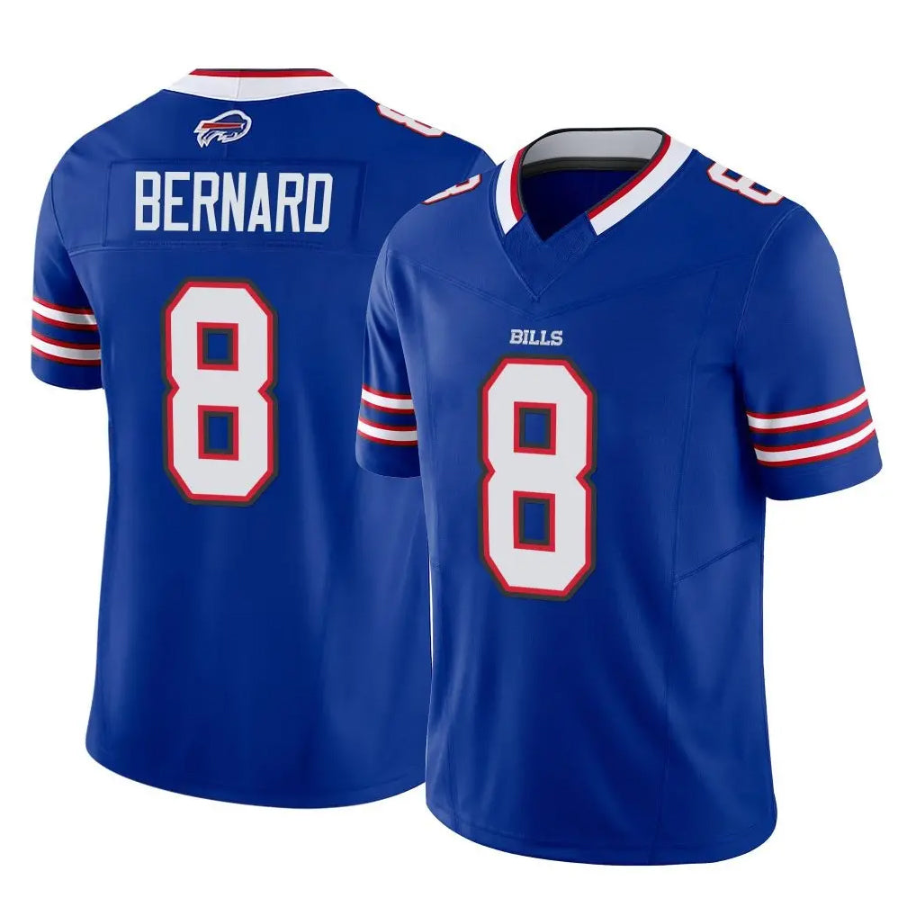 B.Bills #8 Terrel Bernard Player Royal Vapor F.U.S.E. Limited Home Game Xdoa Stitched Jerseys