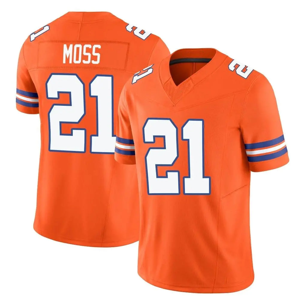D.Broncos #21 Riley Moss Player Orange Limited Alternate Vapor F.U.S.E. Throwback Game Ldoa Stitched Jerseys