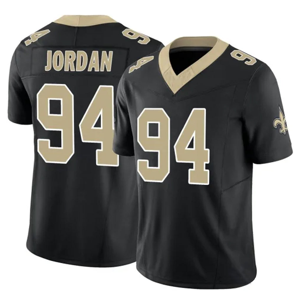 NO.Saints #94 Cameron Jordan Player Black Limited Vapor F.U.S.E. Home Game Ldoa Stitched Jerseys