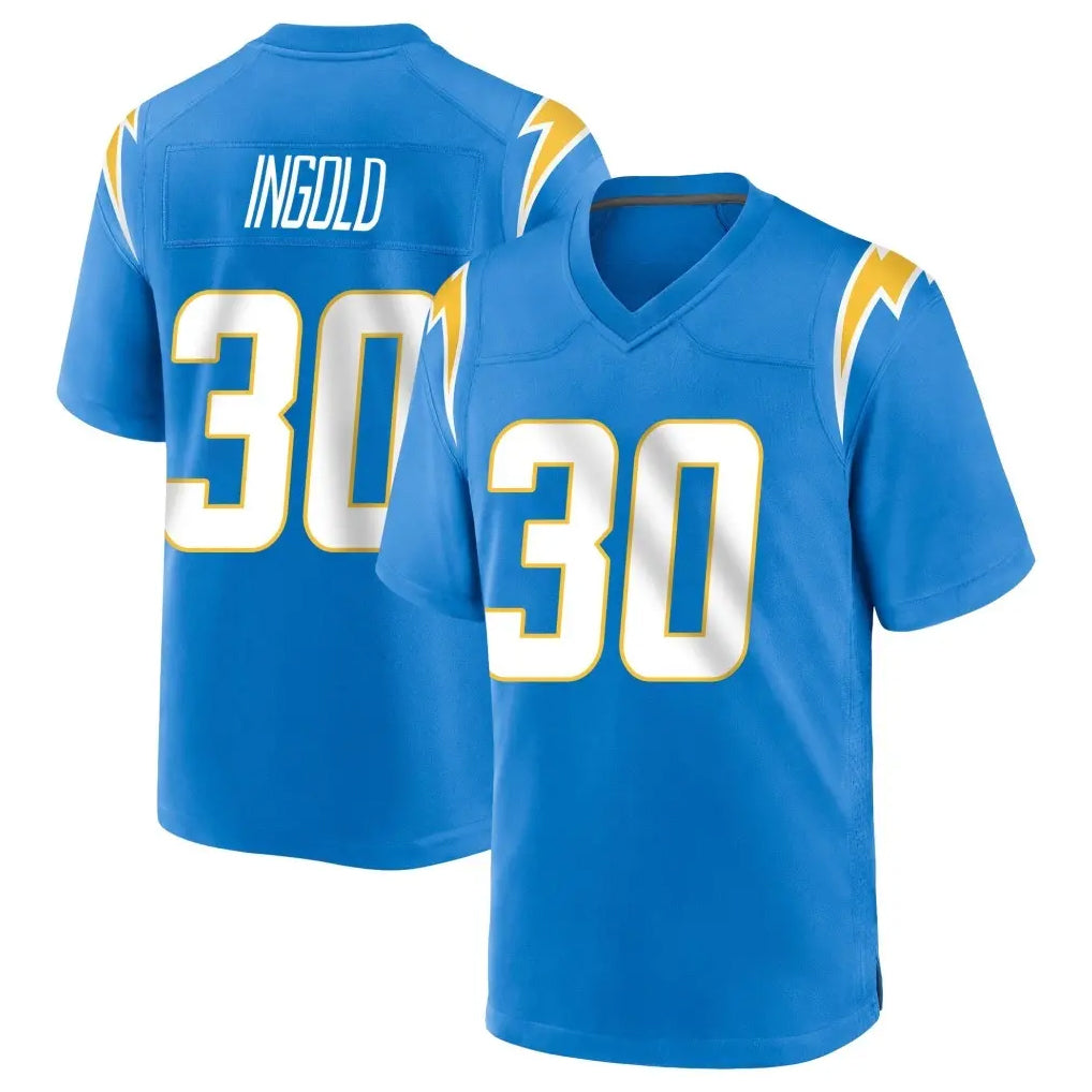 LA.Chargers #30 Alec Ingold Player Blue Home Game Ldoa Stitched Jerseys