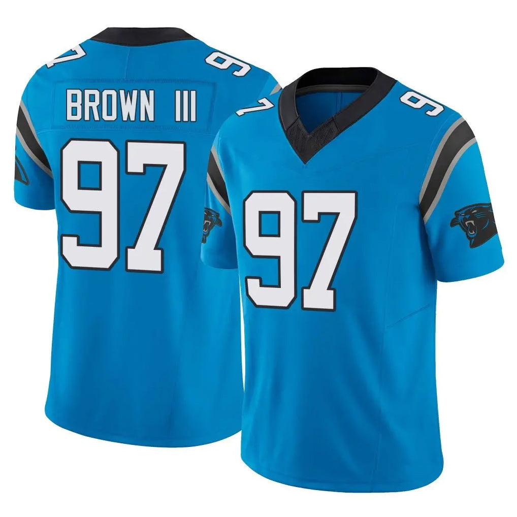 C.Panthers #97 Bobby Brown III Player Blue Vapor F.U.S.E. Limited Home Game Ldoa Stitched Jerseys