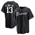 A.Braves #13 Ronald Acuna Jr Player Black Home Game Ldoa Stitched Jerseys