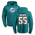 M.Dolphins #55 Aaron Brewer Player Aqua LOGO Pullover Hoodies Limited Ldoa Stitched Jerseys