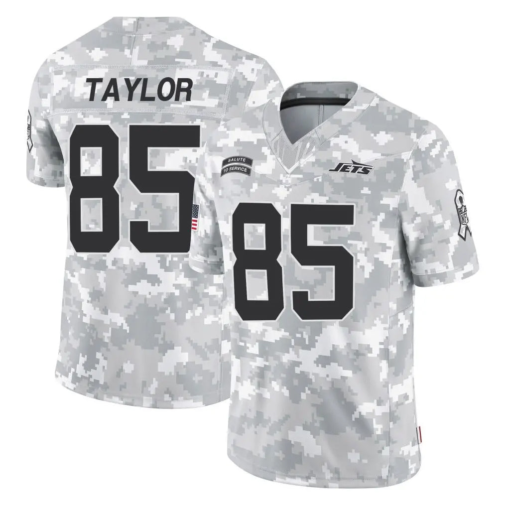 NY.Jets #85 Mason Taylor Player Arctic Camo Salute to Service Limited Game Ldoa Stitched Jerseys
