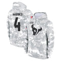 H.Texans #4 Woody Marks Player Arctic Camo Salute to Service Hoodies Limited Game Ldoa Stitched Jerseys