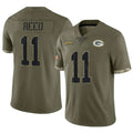 GB.Packers #11 Jayden Reed Player Olive Salute To Service Limited Ldoa Stitched Jerseys