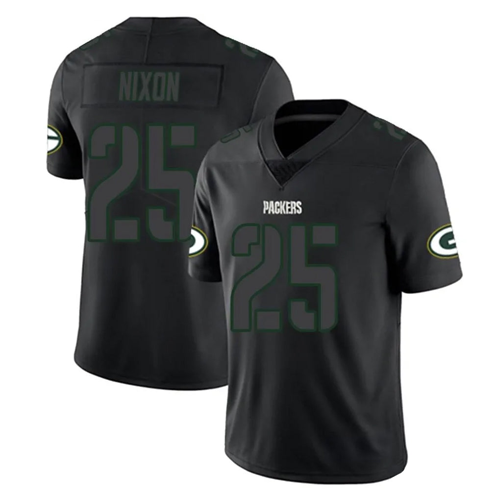 GB.Packers #25 Keisean Nixon Player Black Impact Limited Home Game Ldoa Stitched Jerseys