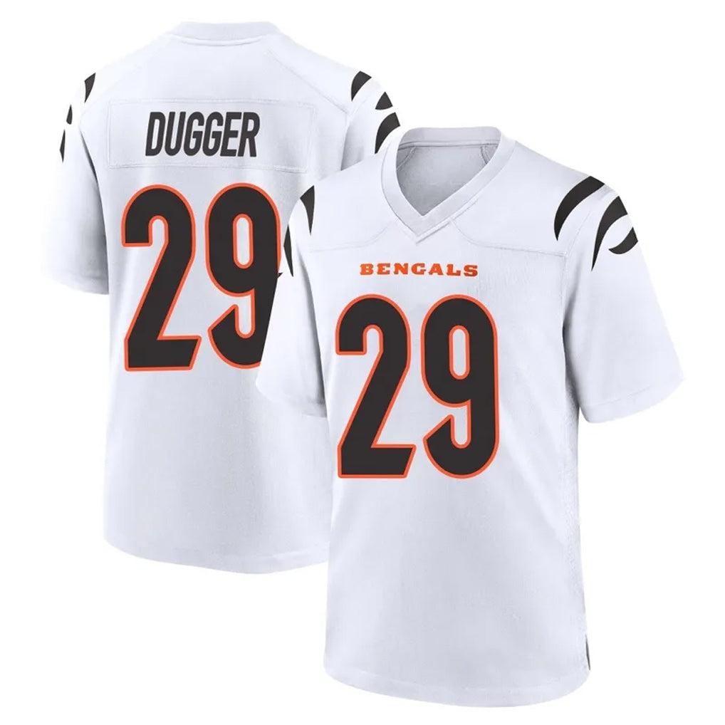 C.Bengals #29 Kyle Dugger Player White Home Game Ldoa Stitched Jerseys