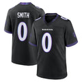 B.Ravens #0 Roquan Smith Player Black Home Game Ldoa Stitched Jerseys