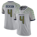 S.Seahawks #4 Michael Dickson Player Grey Limited 2025 Rivalries Collection Home Game Ldoa Stitched Jerseys