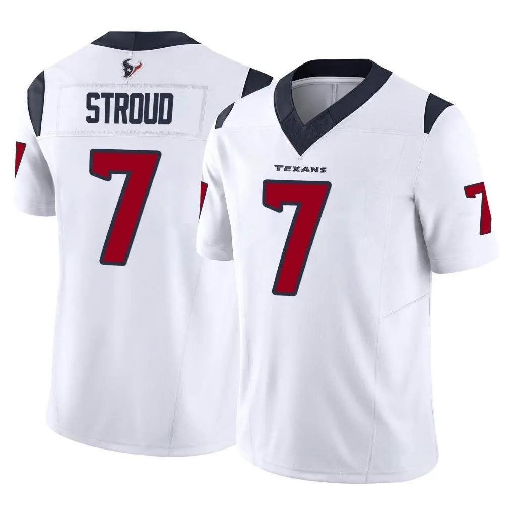 H.Texans #7 CJ Stroud Player White Limited Vapor F.U.S.E. Home Game Ldoa Stitched Jerseys