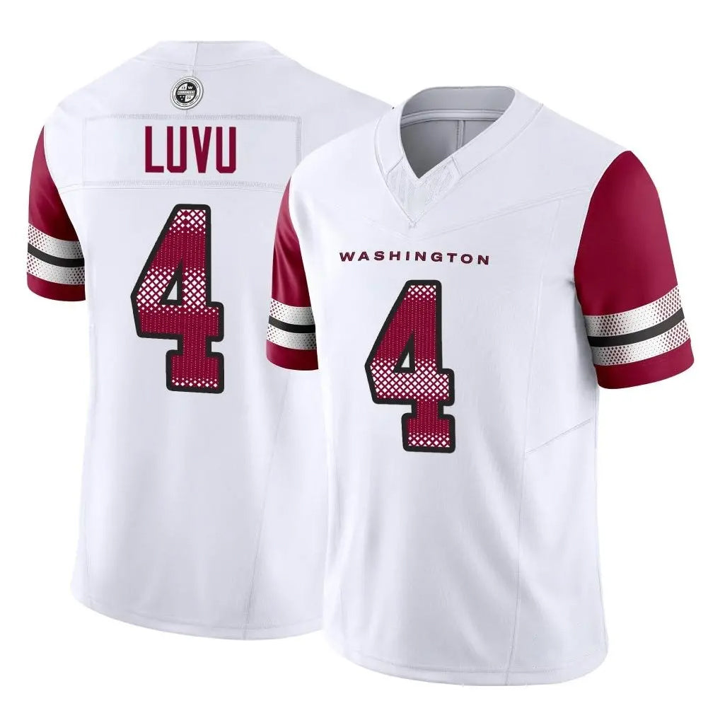 W.Commanders #4 Frankie Luvu Player White Vapor F.U.S.E. Limited Home Game Ldoa Stitched Jerseys