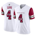 W.Commanders #4 Frankie Luvu Player White Vapor F.U.S.E. Limited Home Game Ldoa Stitched Jerseys
