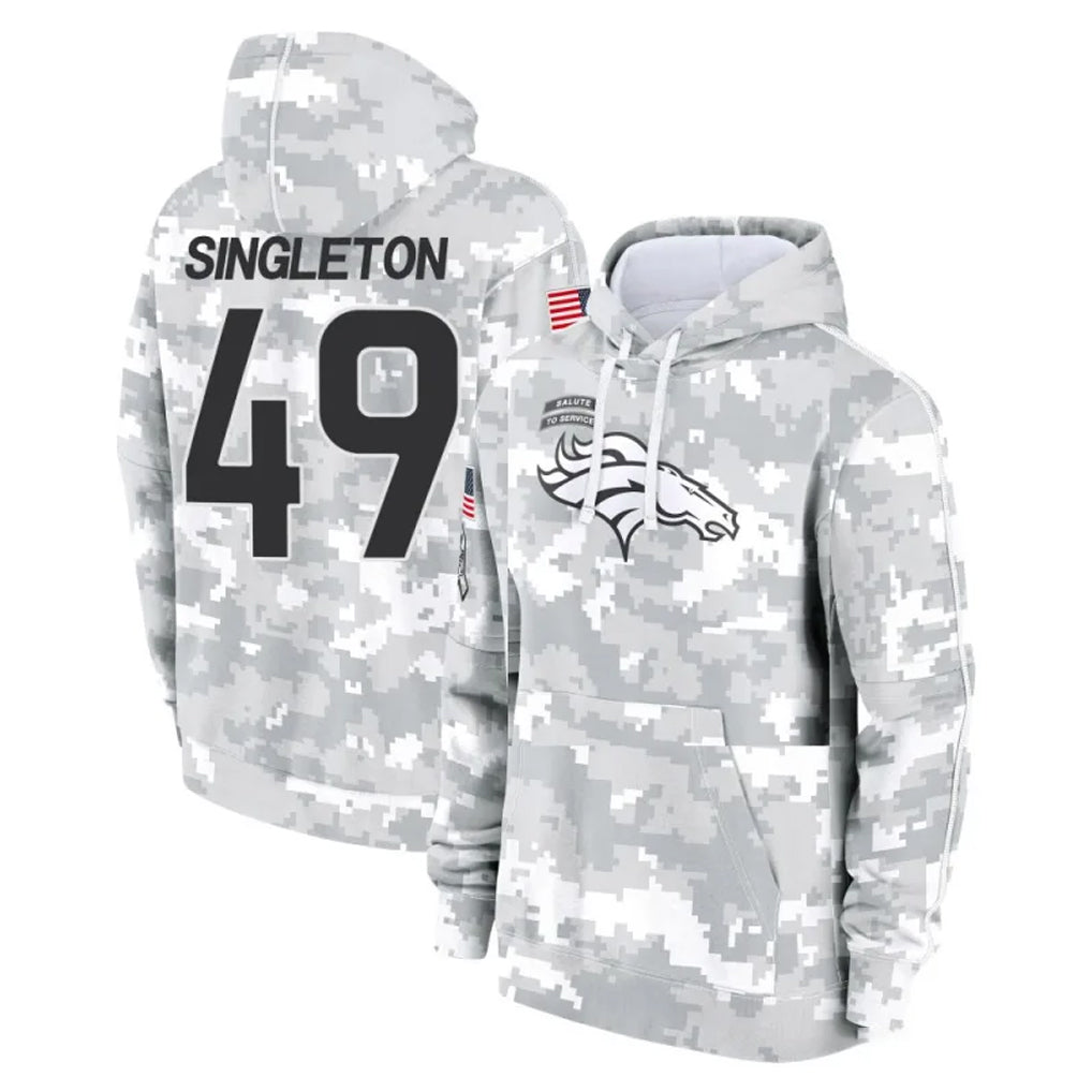 D.Broncos #49 Alex Singleton Player Arctic Camo Salute to Service Hoodies Limited Game Ldoa Stitched Jerseys