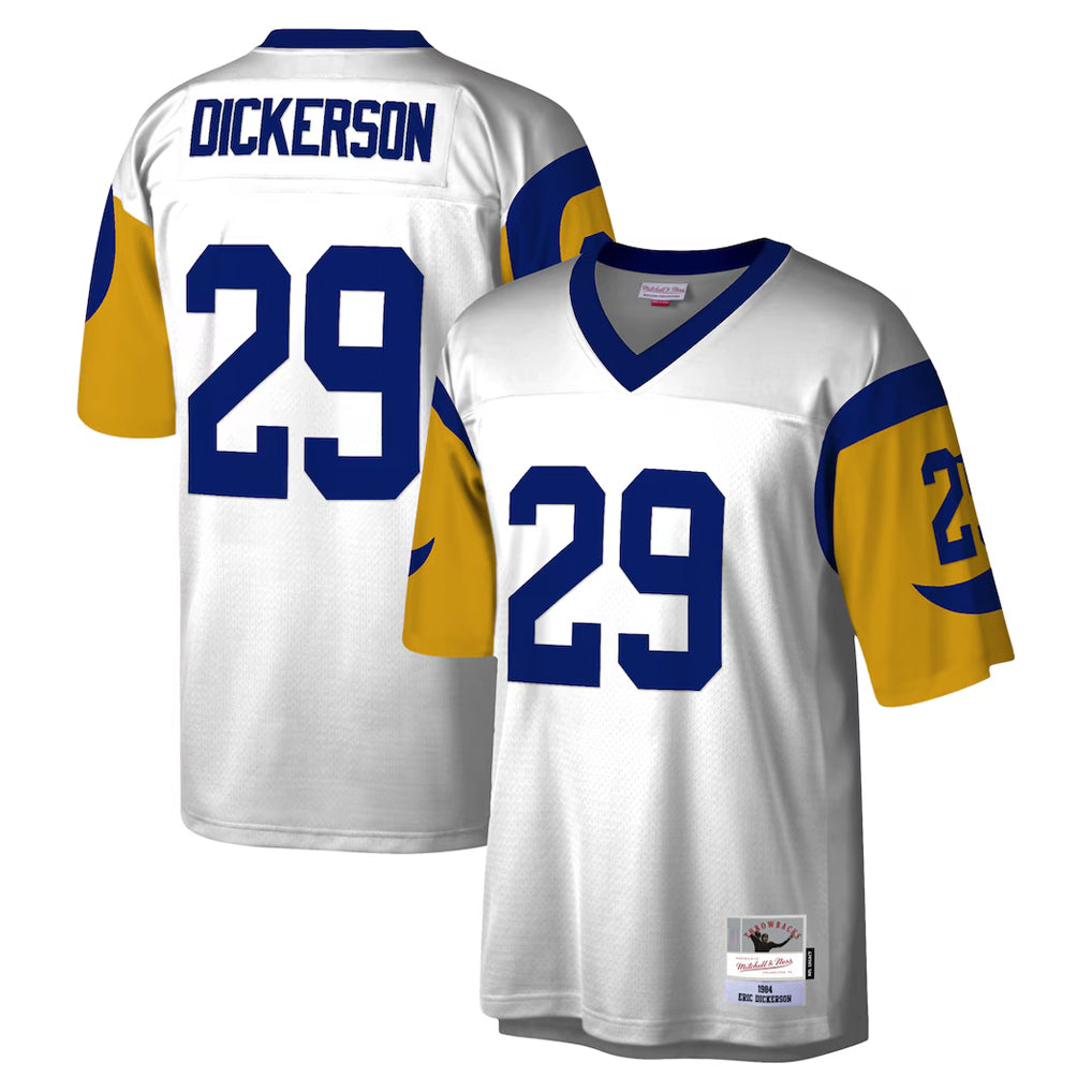 LA.Rams #29 Eric Dickerson Player White Mitchell & Ness Legacy Replica Ldoa Stitched Jerseys