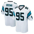 C.Panthers #95 Derrick Brown Player White Game Ldoa Stitched Jerseys
