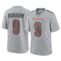 C.Bengals #9 Joe Burrow Player Gray Atmosphere Fashion Game Ldoa Stitched Jerseys