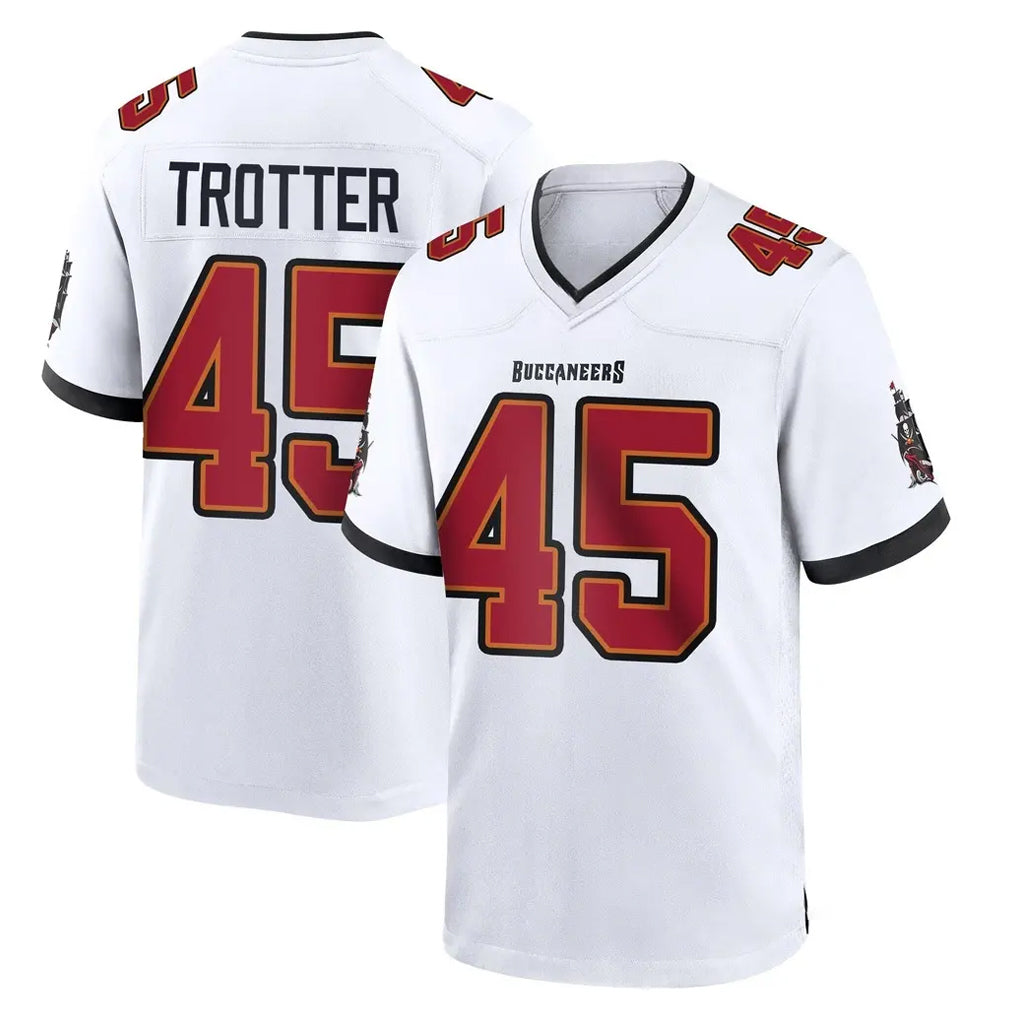 TB.Buccaneers #45 Josiah Trotte Player White Home Game Ldoa Stitched Jerseys