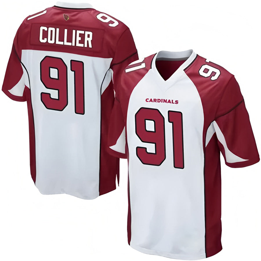 A.Cardinals #91 L.J. Collier Player White Game Ldoa Stitched Jerseys