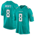 M.Dolphins #8 JuJu Brents Player Aqua Team Color Home Game Ldoa Stitched Jerseys