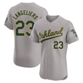 Athletics #23 Shea Langeliers Player Gray Road Limited Elite Home Game Ldoa Stitched Jerseys