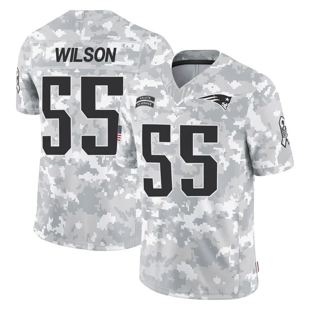 NE.Patriots #55 Jared Wilson Player Arctic Camo Salute To Service Limited Game Ldoa Stitched Jerseys