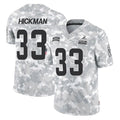 C.Browns #33 Ronnie Hickman Player Arctic Camo Salute to Service Limited Home Game Ldoa Stitched Jerseys