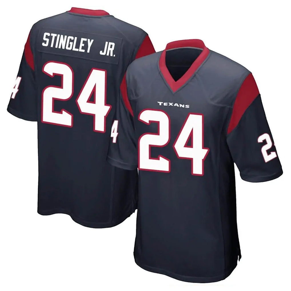 H.Texans #24 Derek Stingley Jr. Player Navy Home Game Ldoa Stitched Jerseys