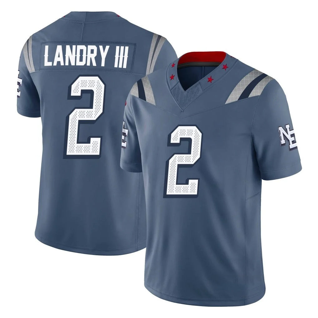 NE.Patriots #2 Harold Landry III Player Blue Limited Rivalries Collection Home Game Ldoa Stitched Jerseys