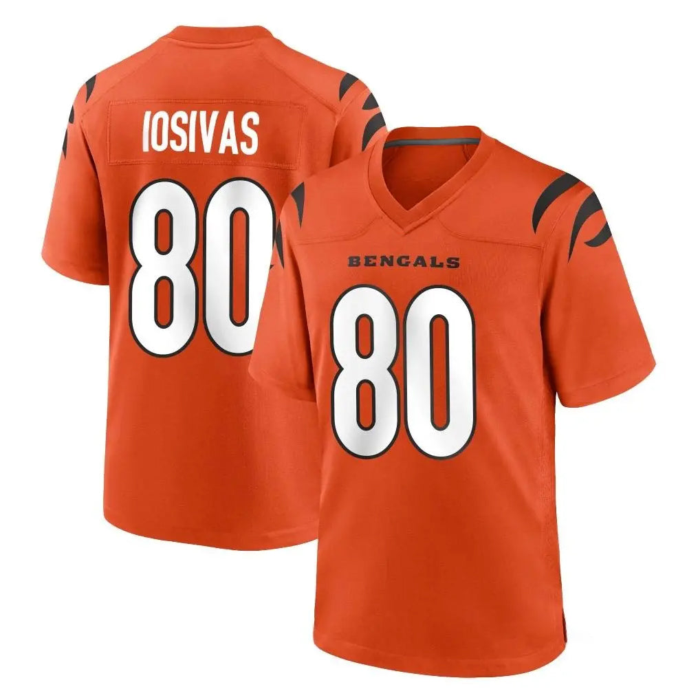 C.Bengals #80 Andrei Iosivas Player Orange Home Game Ldoa Stitched Jerseys