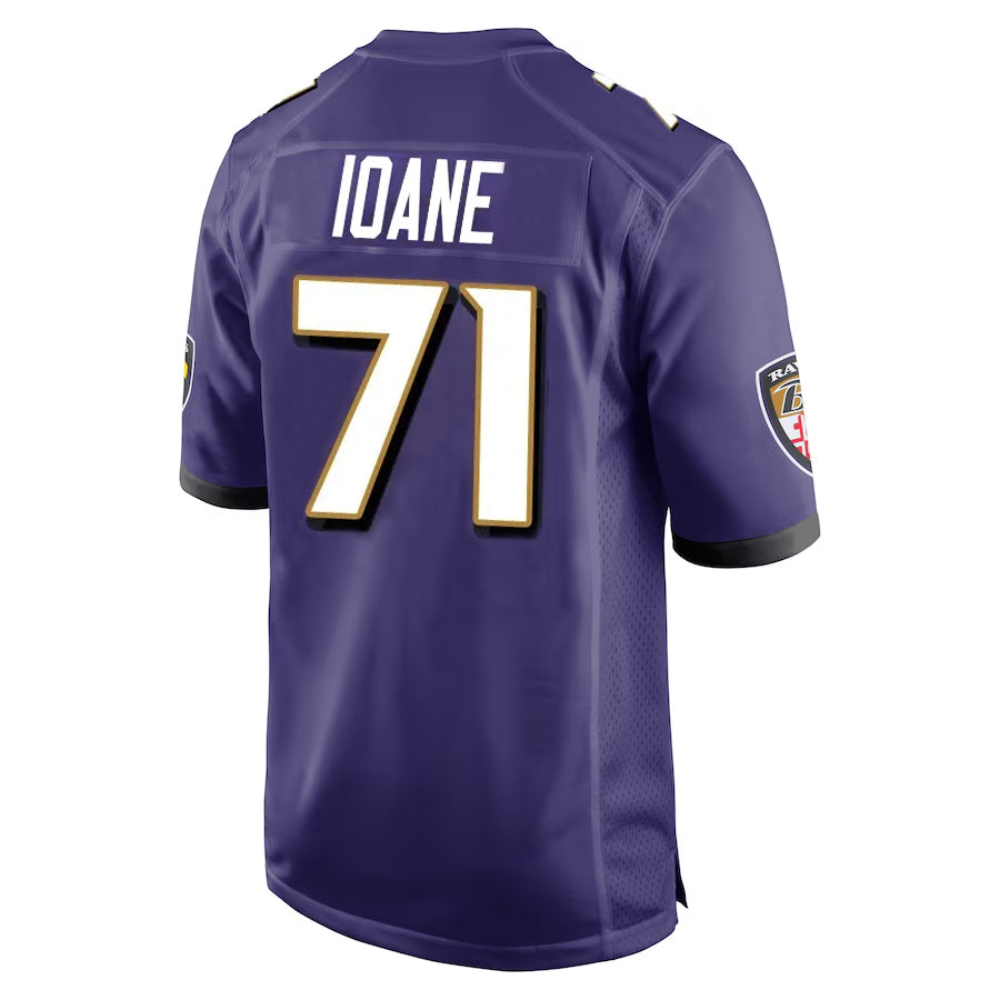 B.Ravens #71 Olaivavega Ioane Player Purple Alternate Home Ldoa Stitched Jerseys