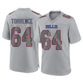B.Bills #64 O'Cyrus Torrence Player Gray Home Game Ldoa Stitched Jerseys