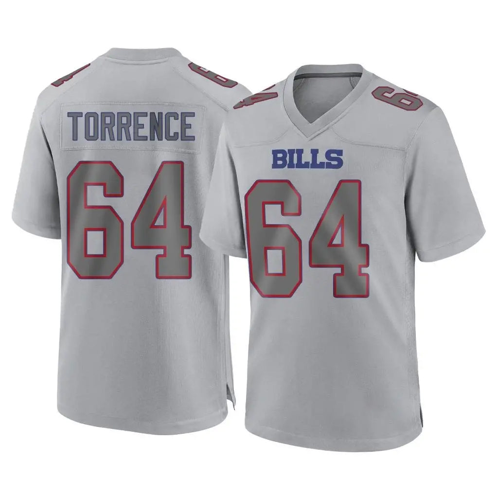 B.Bills #64 O'Cyrus Torrence Player Gray Home Game Ldoa Stitched Jerseys