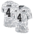 B.Bills #4 James Cook III Player Arctic Camo Salute to Service Limited Ldoa Stitched Jerseys