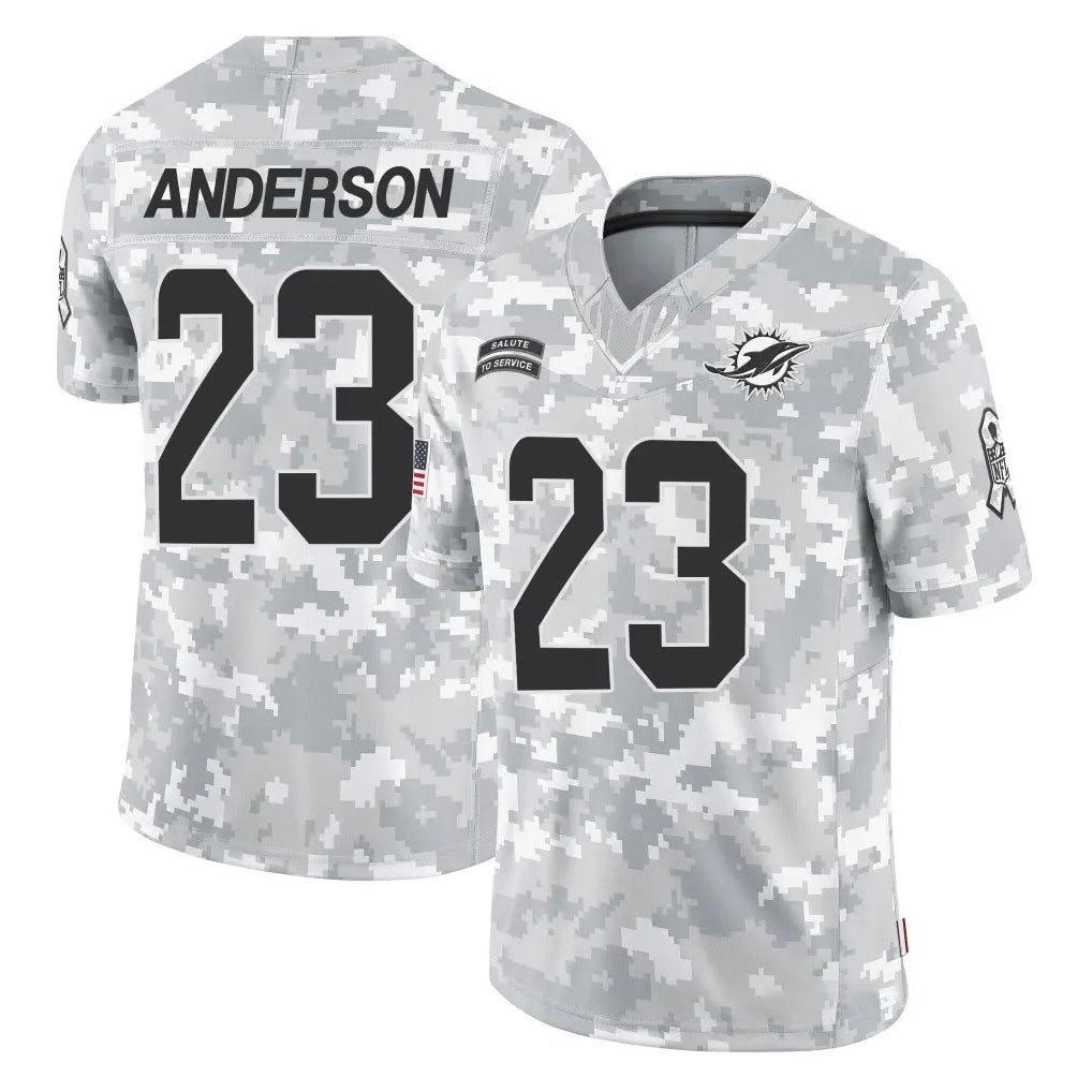 M.Dolphins #23 Zayne Anderson Player Arctic Camo Salute To Service Limited Game Ldoa Stitched Jerseys