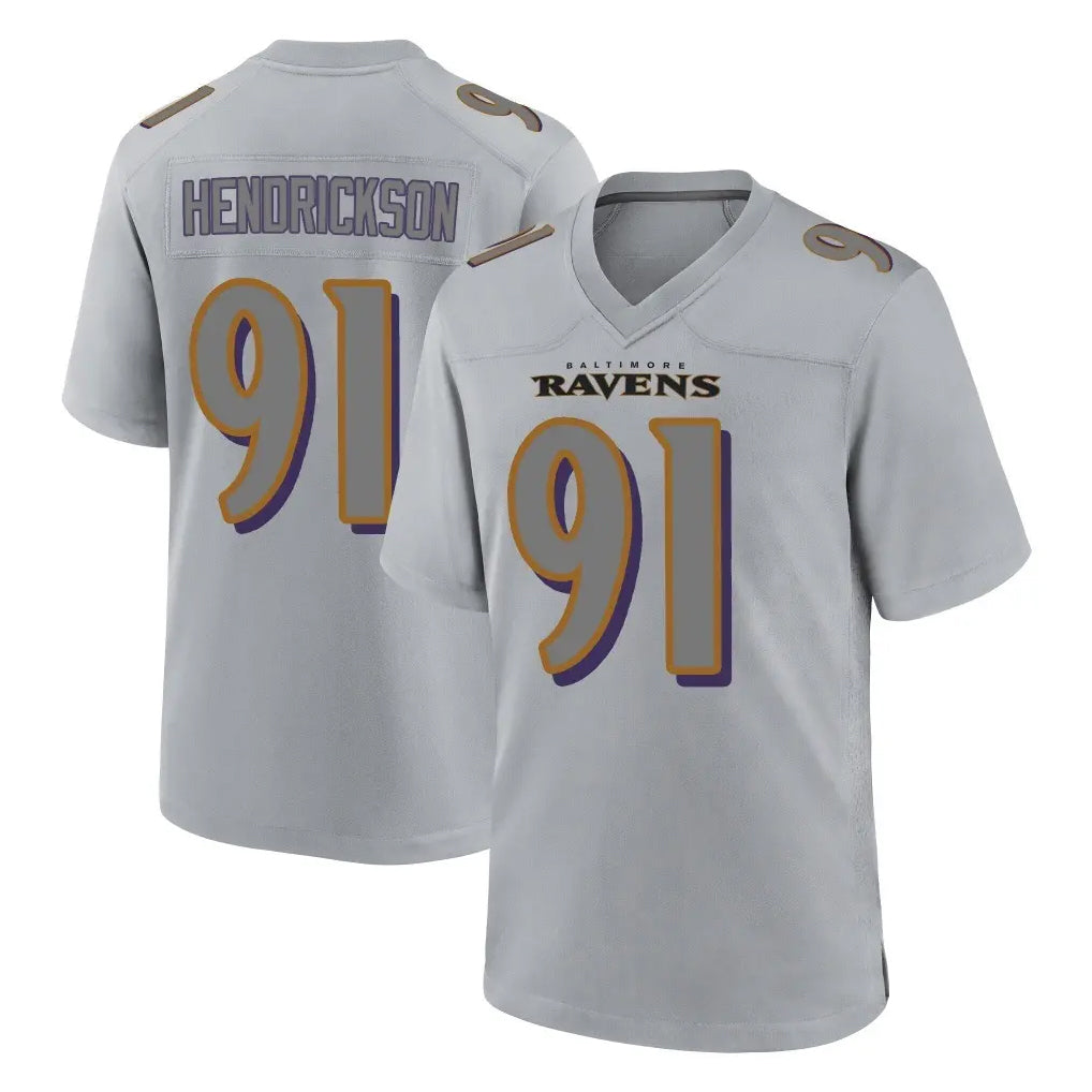 B.Ravens #91 Trey Hendrickson Player Gray Replica Game Ldoa Stitched Jerseys