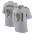 B.Ravens #91 Trey Hendrickson Player Gray Replica Game Ldoa Stitched Jerseys