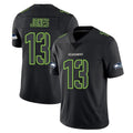 S.Seahawks #13 Ernest Jones IV Player Black Impact Limited Home Game Ldoa Stitched Jerseys