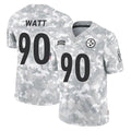 P.Steelers #90 T.J. Watt Player Arctic Camo Limited Salute To Service Home Game Ldoa Stitched Jerseys