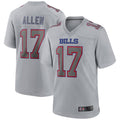 B.Bills #17 Josh Allen Player Gray Fashion Home Game Ldoa Stitched Jerseys