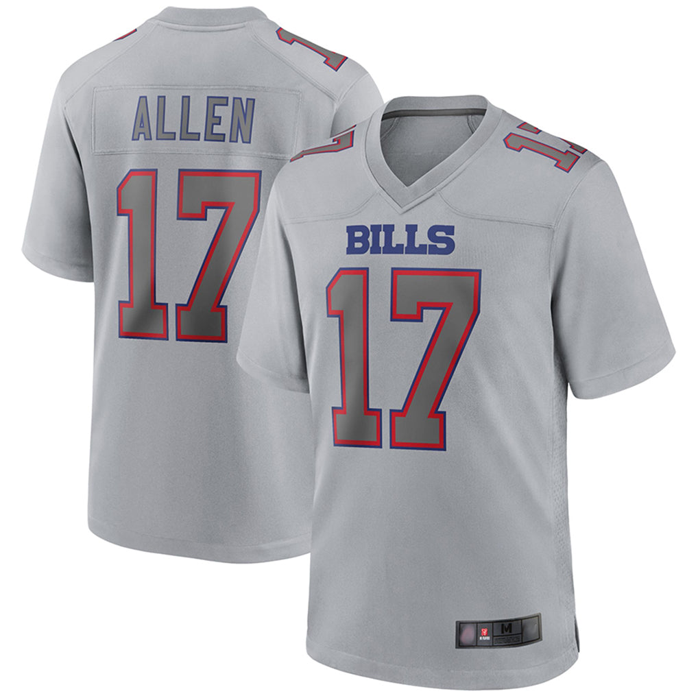 B.Bills #17 Josh Allen Player Gray Fashion Home Game Ldoa Stitched Jerseys